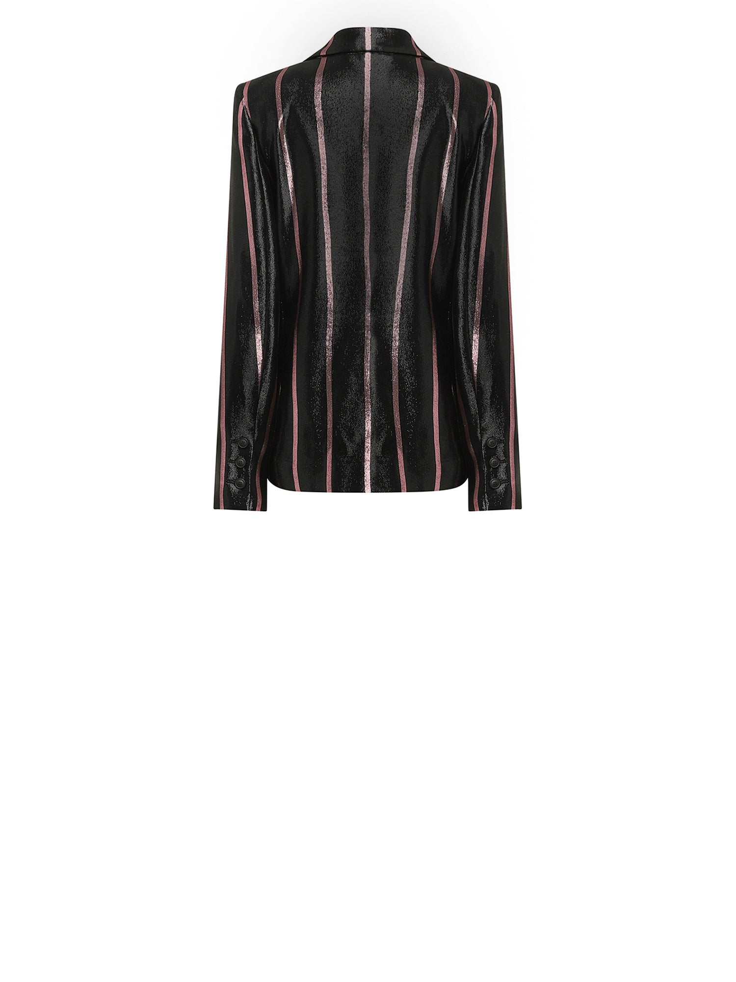 Blazer A.Ferretti à rayures en soie - Noir