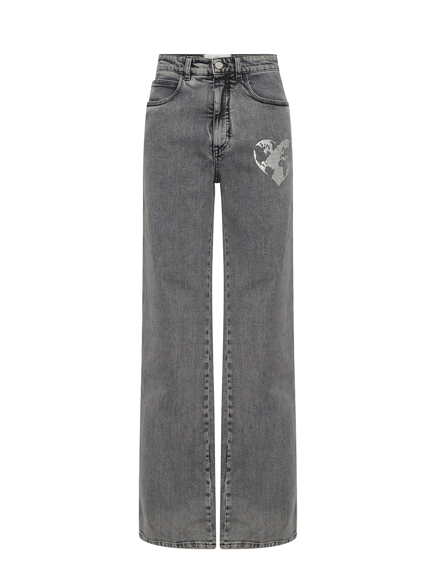 Jean large A.Ferretti taille haute - Gris