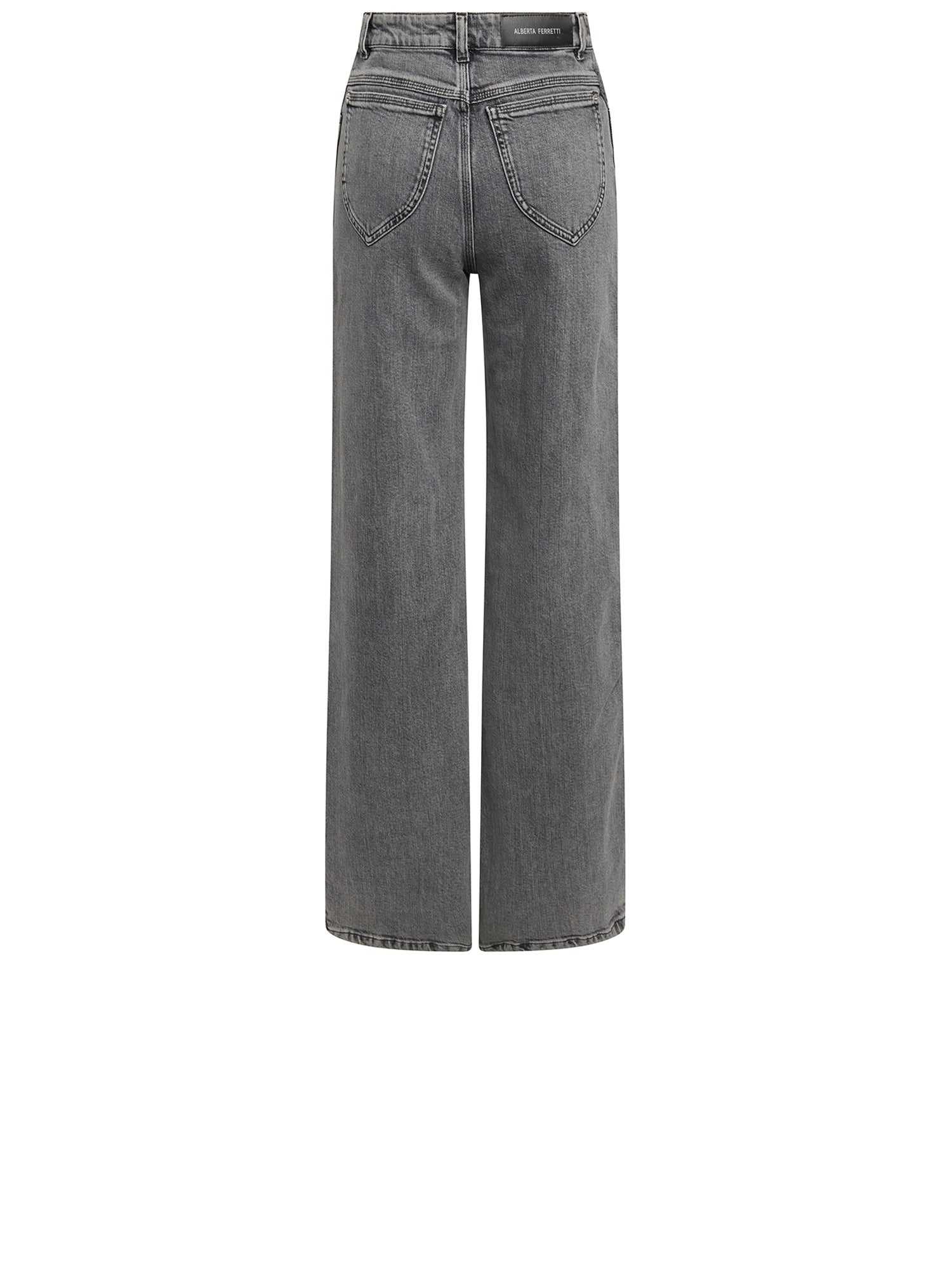 Jean large A.Ferretti taille haute - Gris
