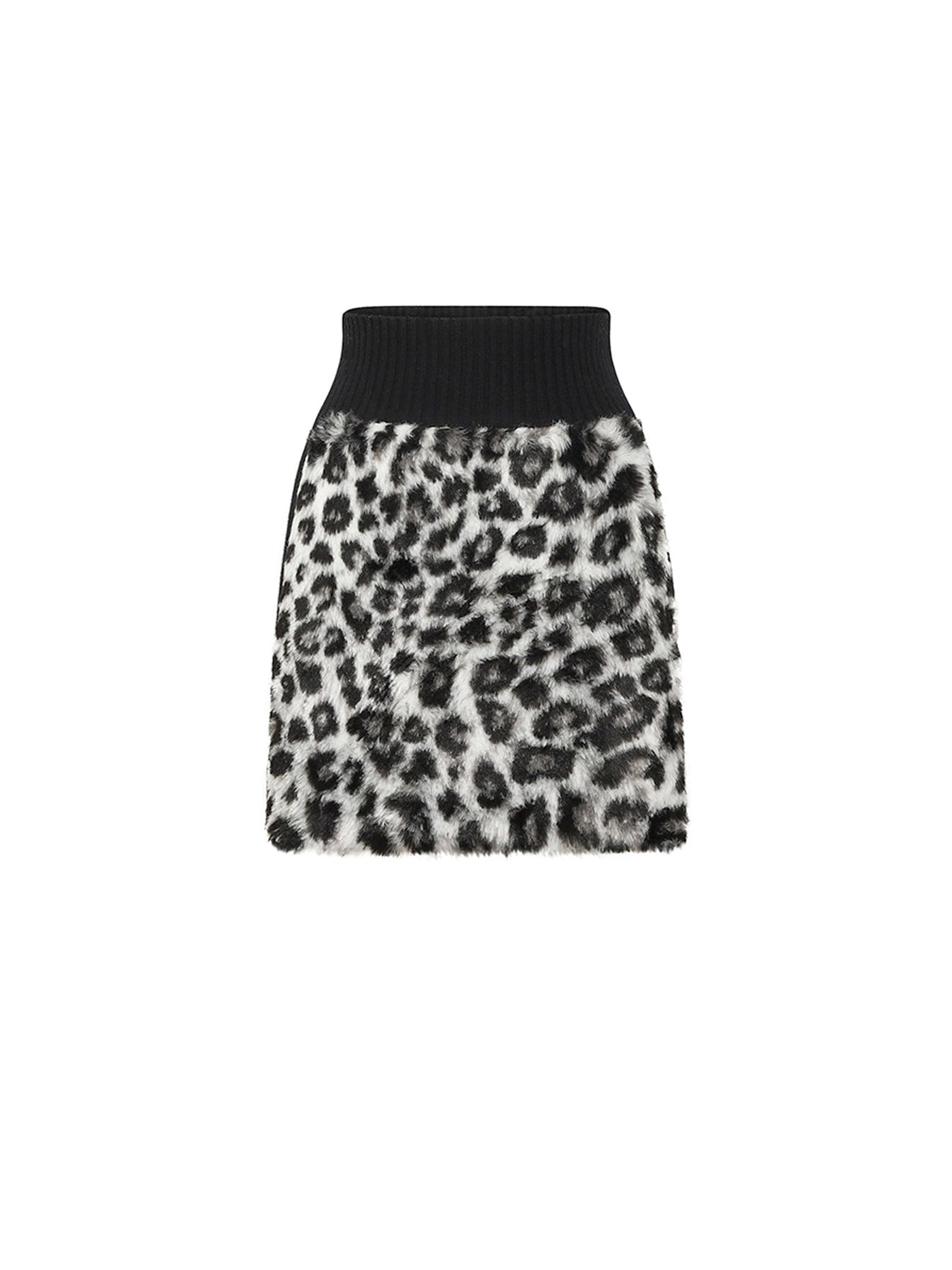 Jupe A.Ferretti Love Me Wild en laine - Noir & Gris