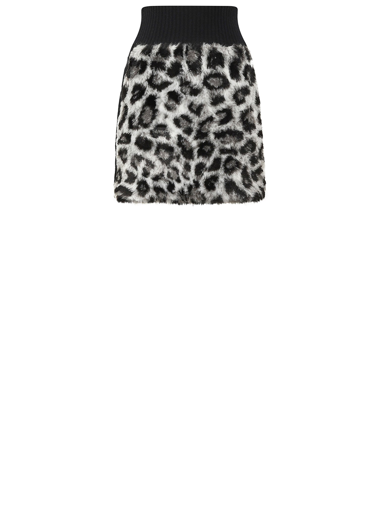 Jupe A.Ferretti Love Me Wild en laine - Noir & Gris