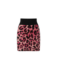 Jupe A.Ferretti Love Me Wild en laine - Rose & Noir