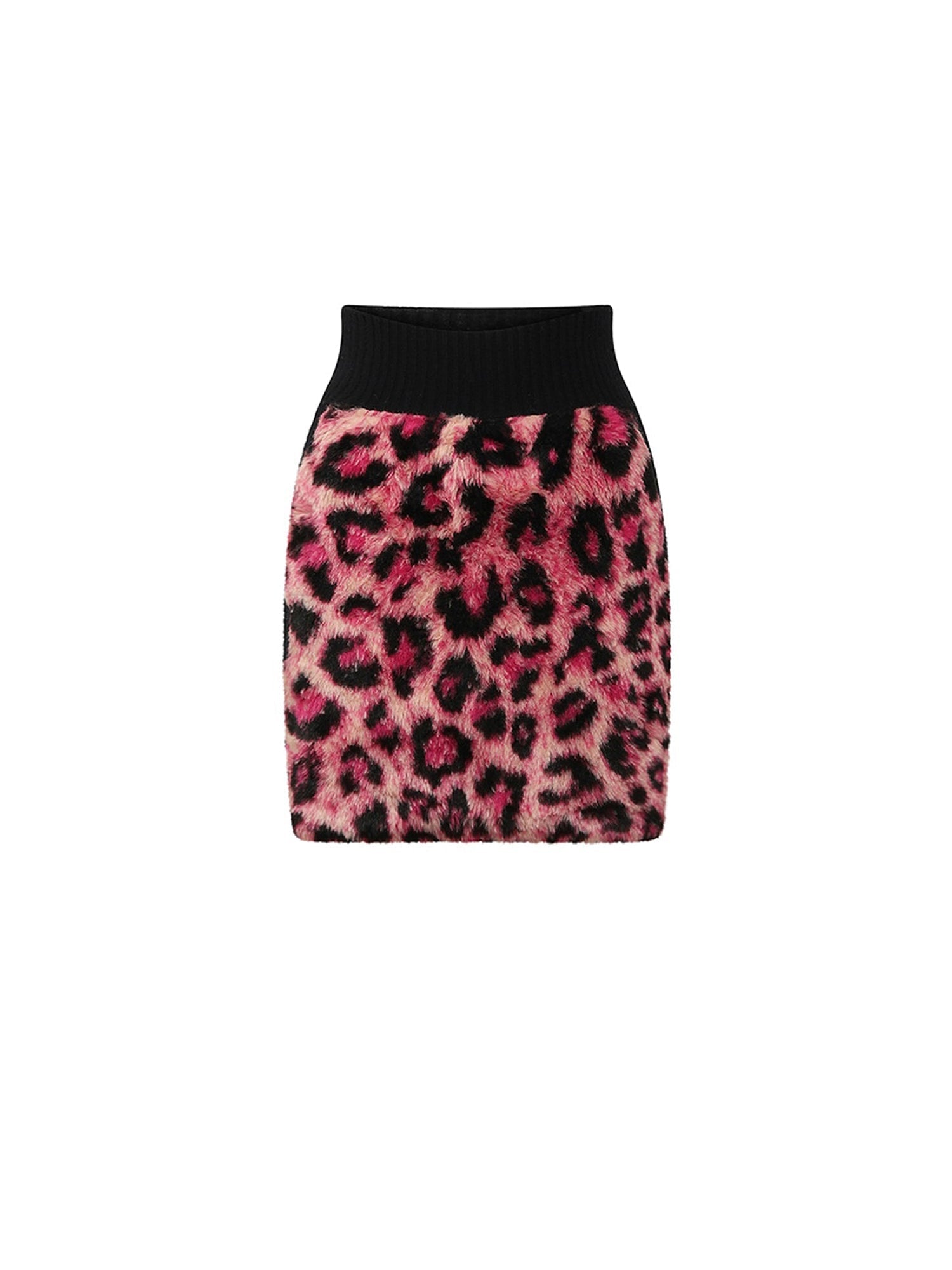 Jupe A.Ferretti Love Me Wild en laine - Rose & Noir