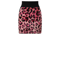 Jupe A.Ferretti Love Me Wild en laine - Rose & Noir