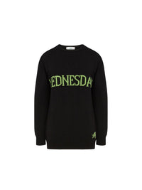 Pull long A.Ferretti Wednesday en cachemire - Noir