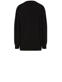 Pull long A.Ferretti Wednesday en cachemire - Noir