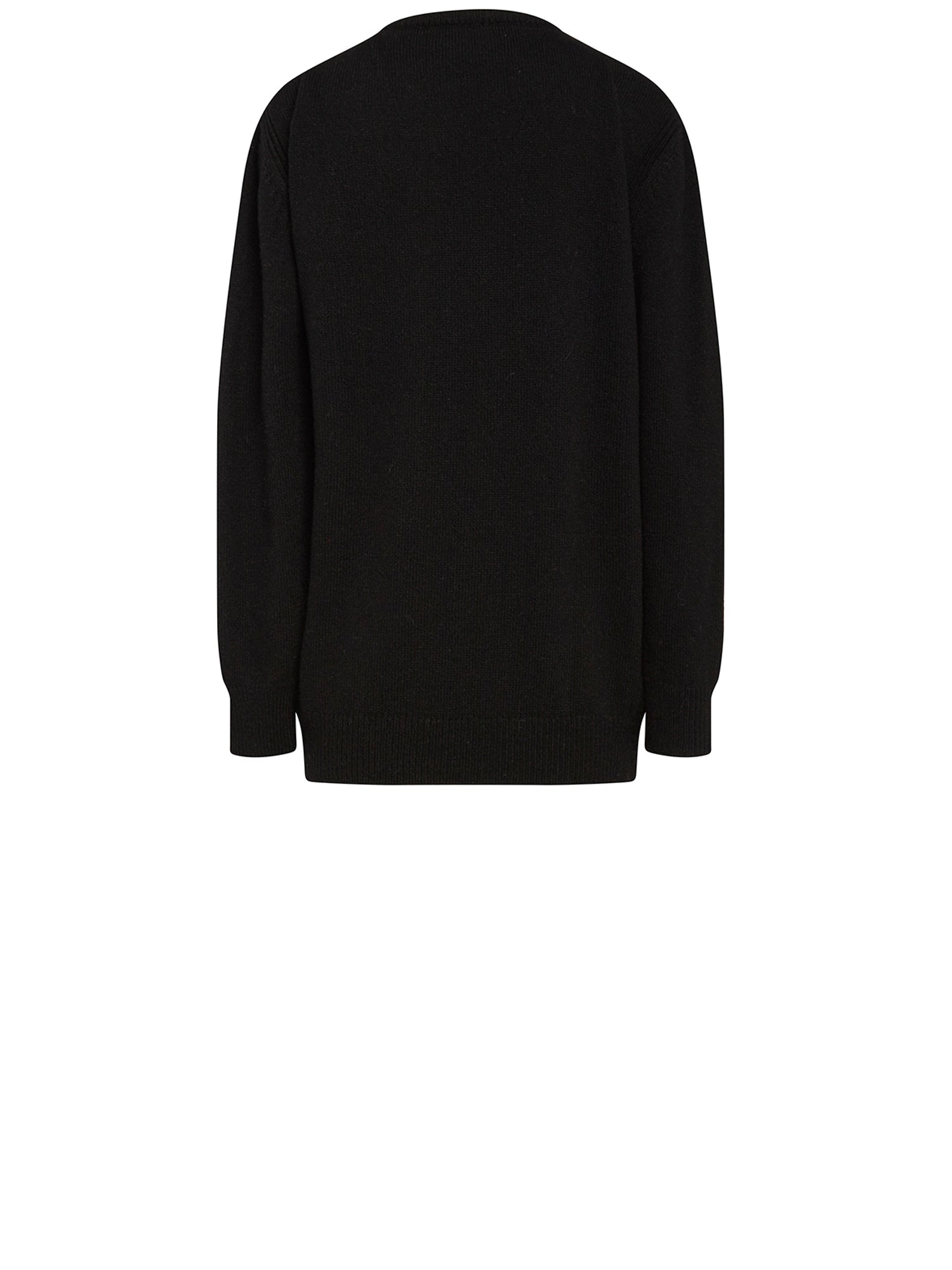 Pull long A.Ferretti Wednesday en cachemire - Noir