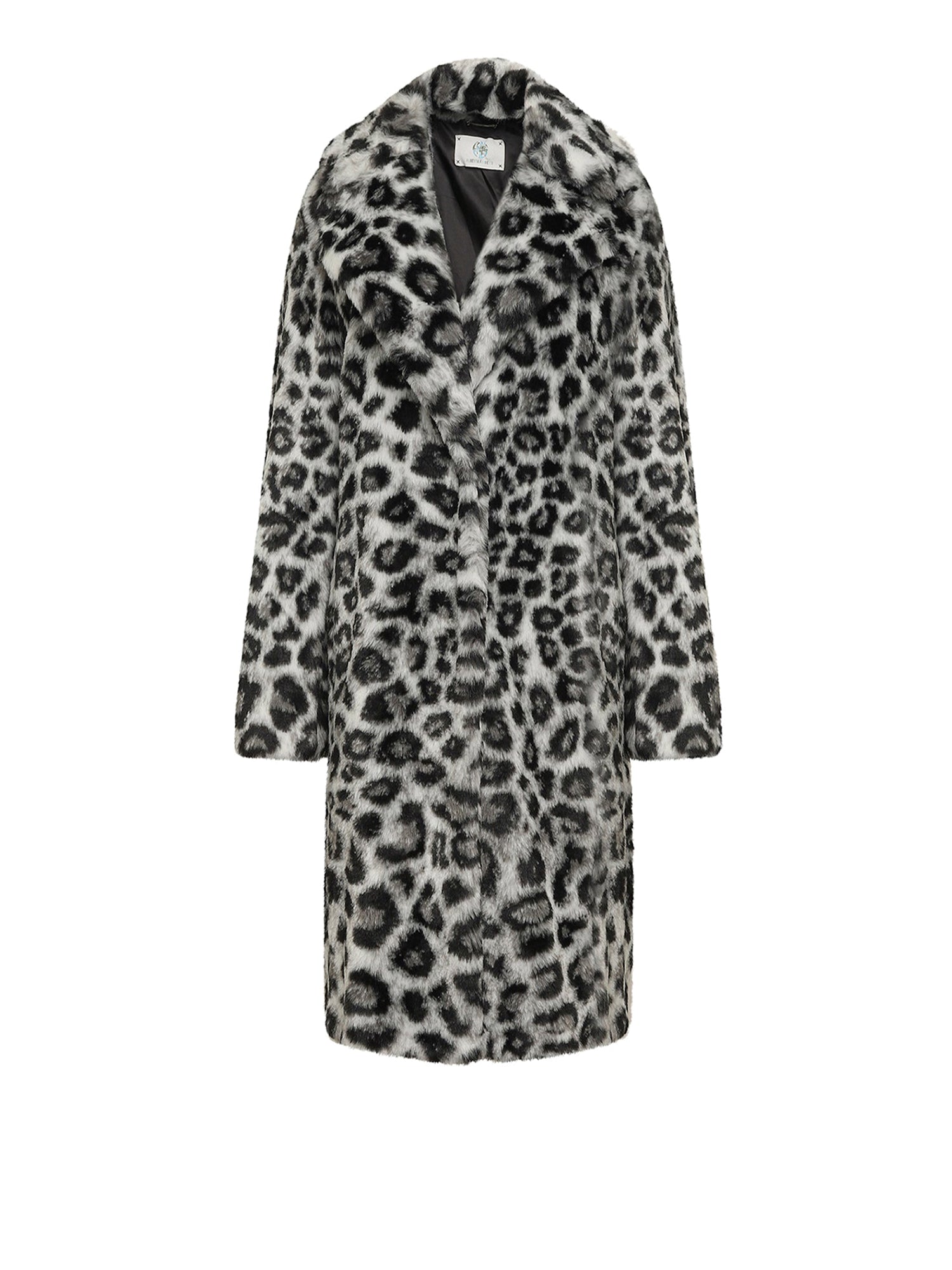 Manteau A.Ferretti fausse fourrure - Noir & Gris