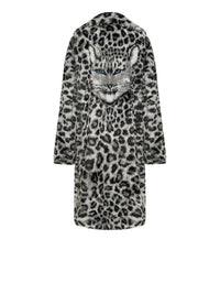 Manteau A.Ferretti fausse fourrure - Noir & Gris