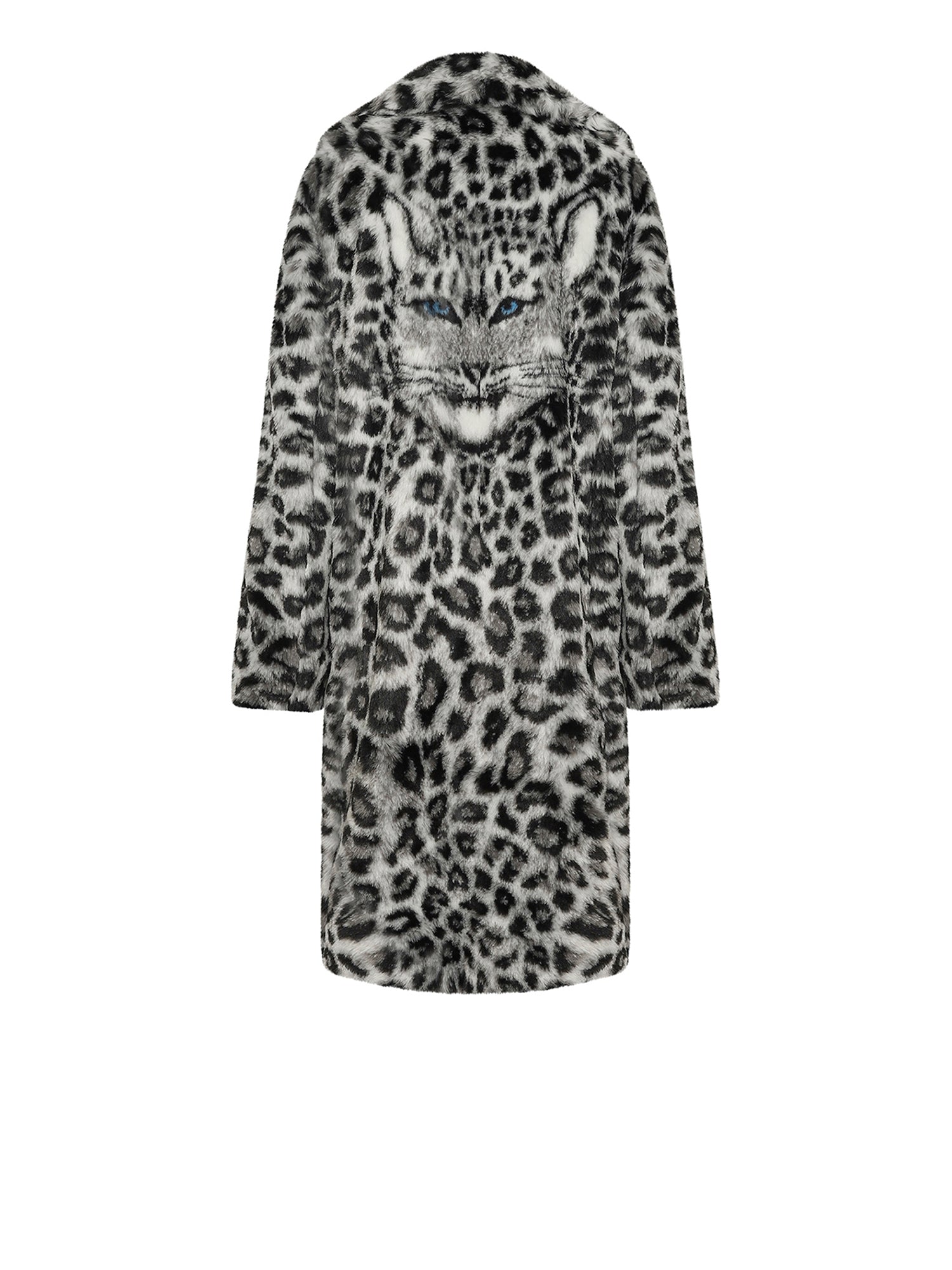 Manteau A.Ferretti fausse fourrure - Noir & Gris