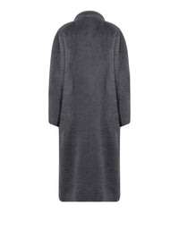 Manteau oversize A.Ferretti à boutonnière croisée en alpaga - Gris