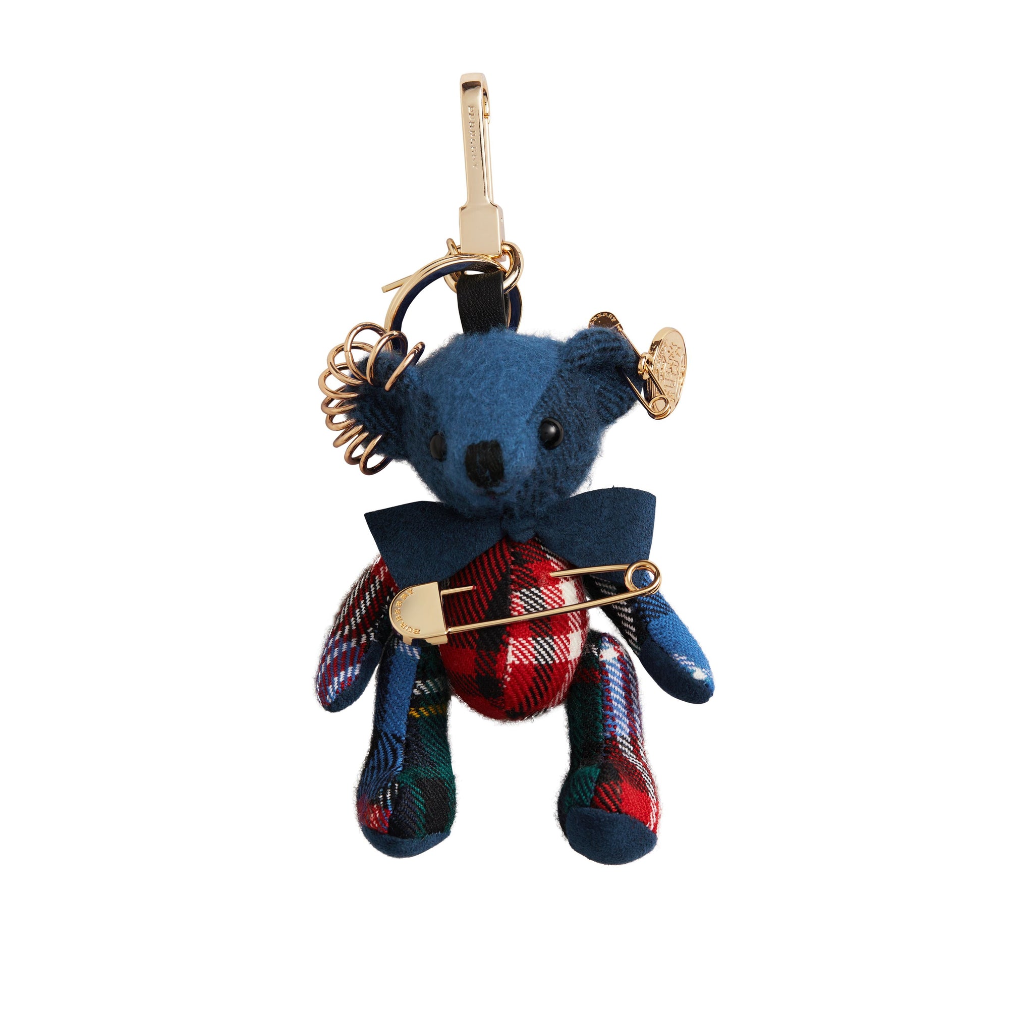 CADET BLUE Bijou porte-clés Thomas Bear orné d'une épingle à kilt