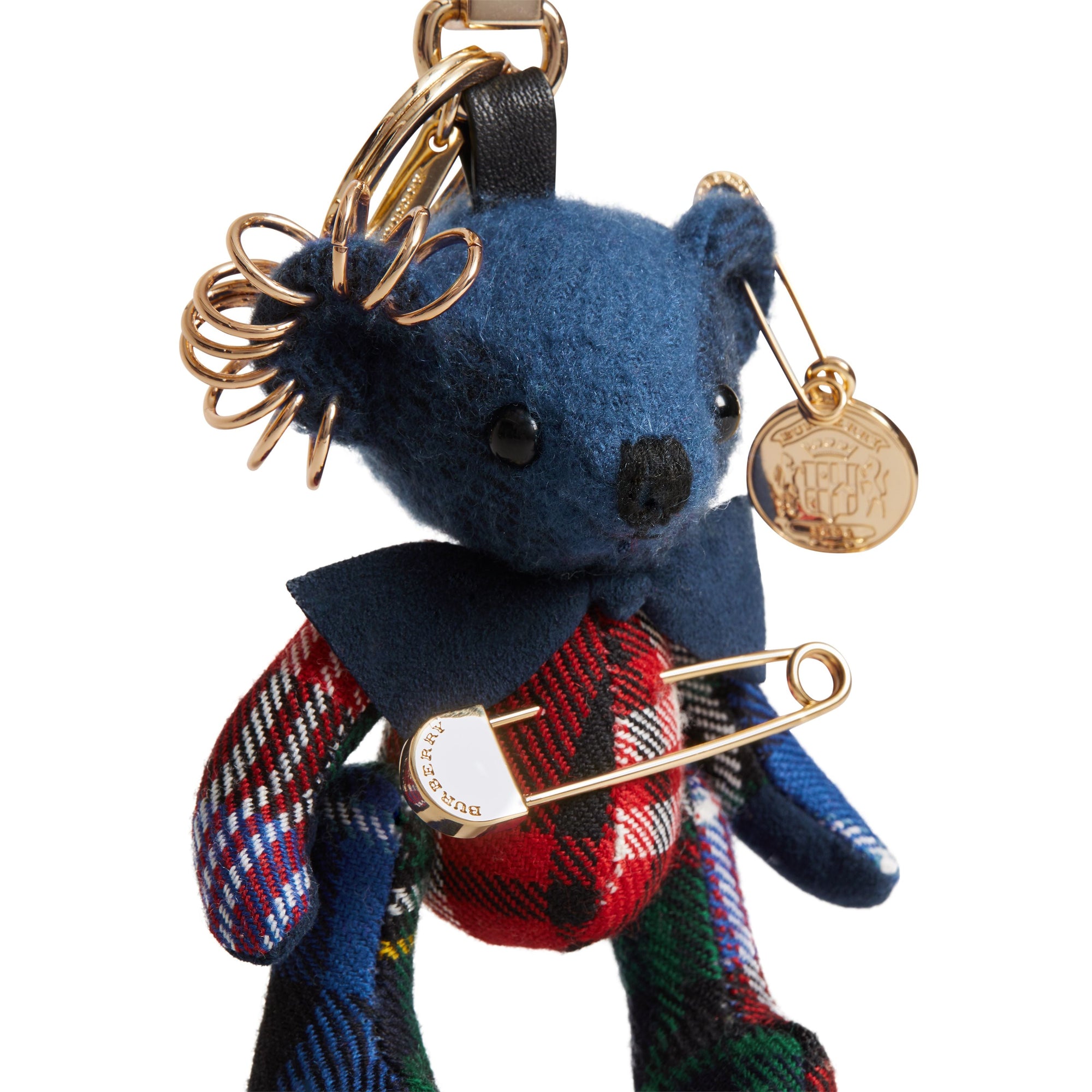 CADET BLUE Bijou porte-clés Thomas Bear orné d'une épingle à kilt