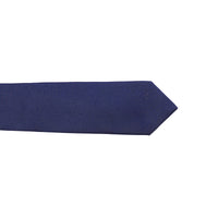 NAVY Cravate fine en sergé de soie à motif check