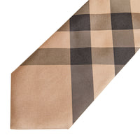 CAMEL CHECK Cravate moderne en soie à motif check