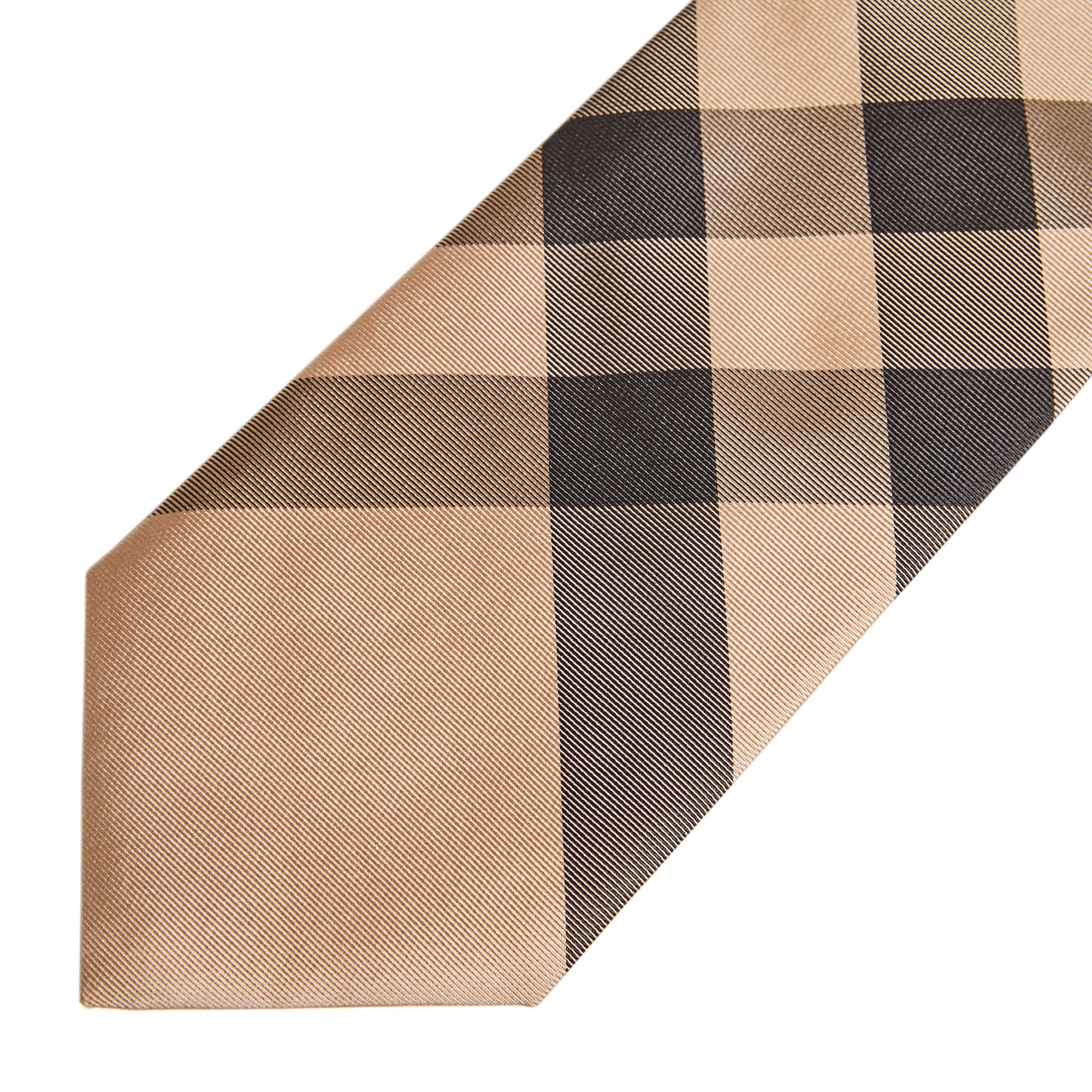 CAMEL CHECK Cravate moderne en soie à motif check