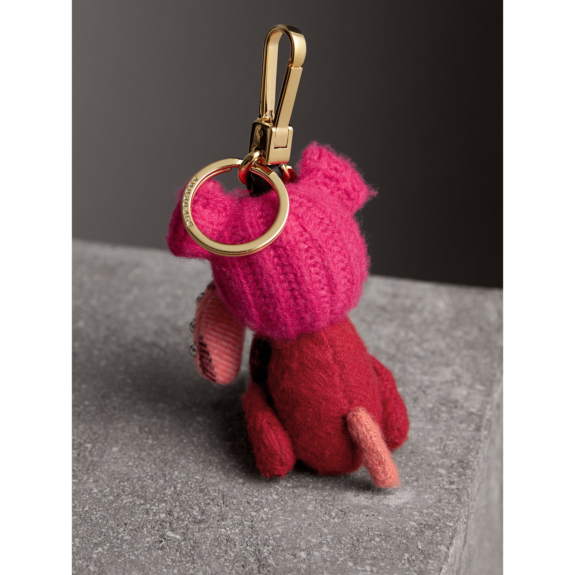 PARADE RED Bijou porte-clés en cachemire Seymour le Bouledogue