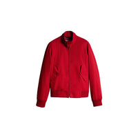 BRIGHT RED Veste Harrington de coupe slim en gabardine tropicale