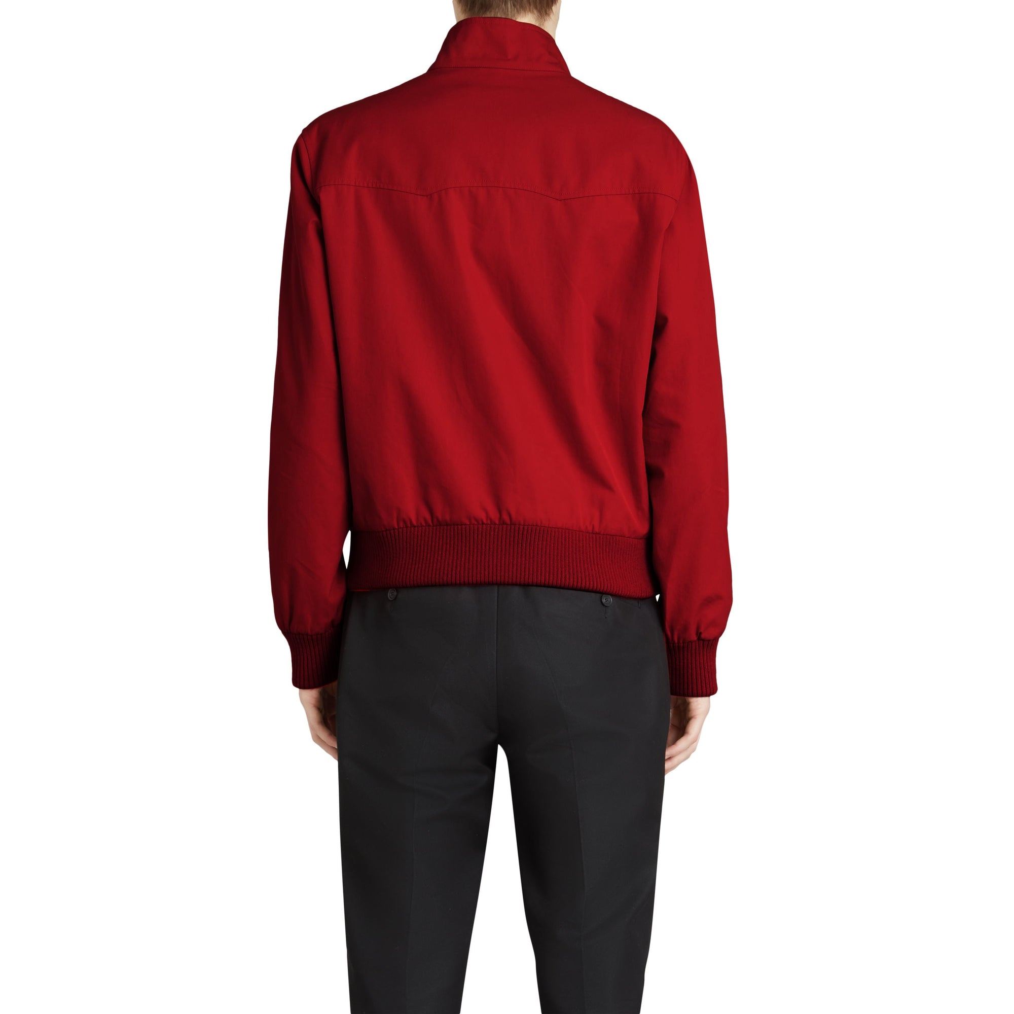BRIGHT RED Veste Harrington de coupe slim en gabardine tropicale