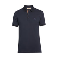 NAVY Polo en coton avec patte de boutonnage à motif check