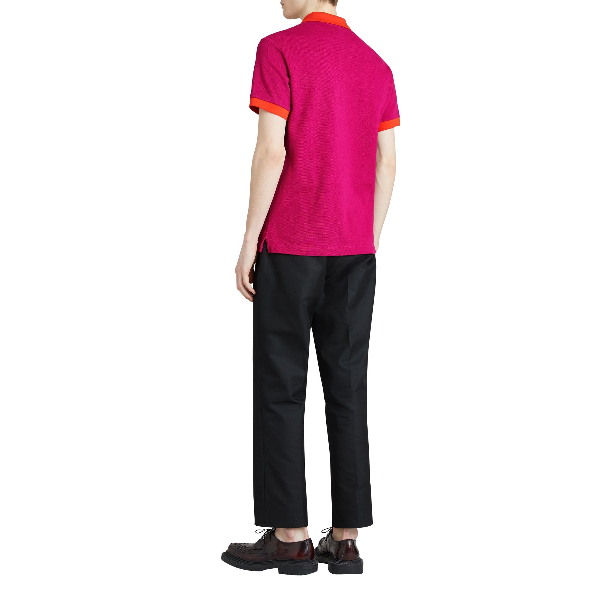 PLUM PINK Polo en coton avec col contrastant