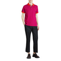 PLUM PINK Polo en coton avec col contrastant