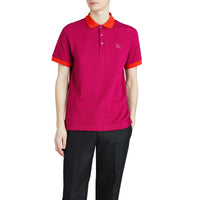 PLUM PINK Polo en coton avec col contrastant