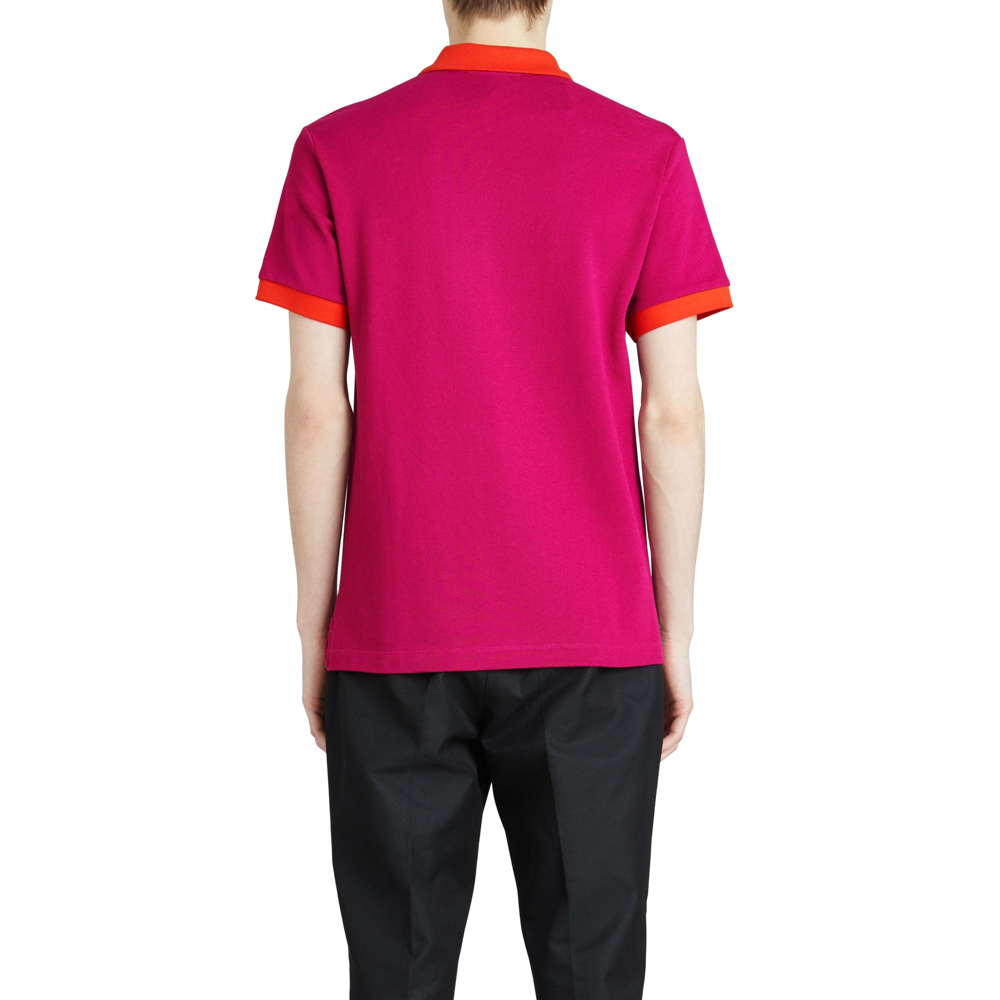 PLUM PINK Polo en coton avec col contrastant