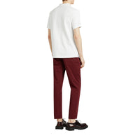 WHITE Polo en coton avec patte de boutonnage à motif check