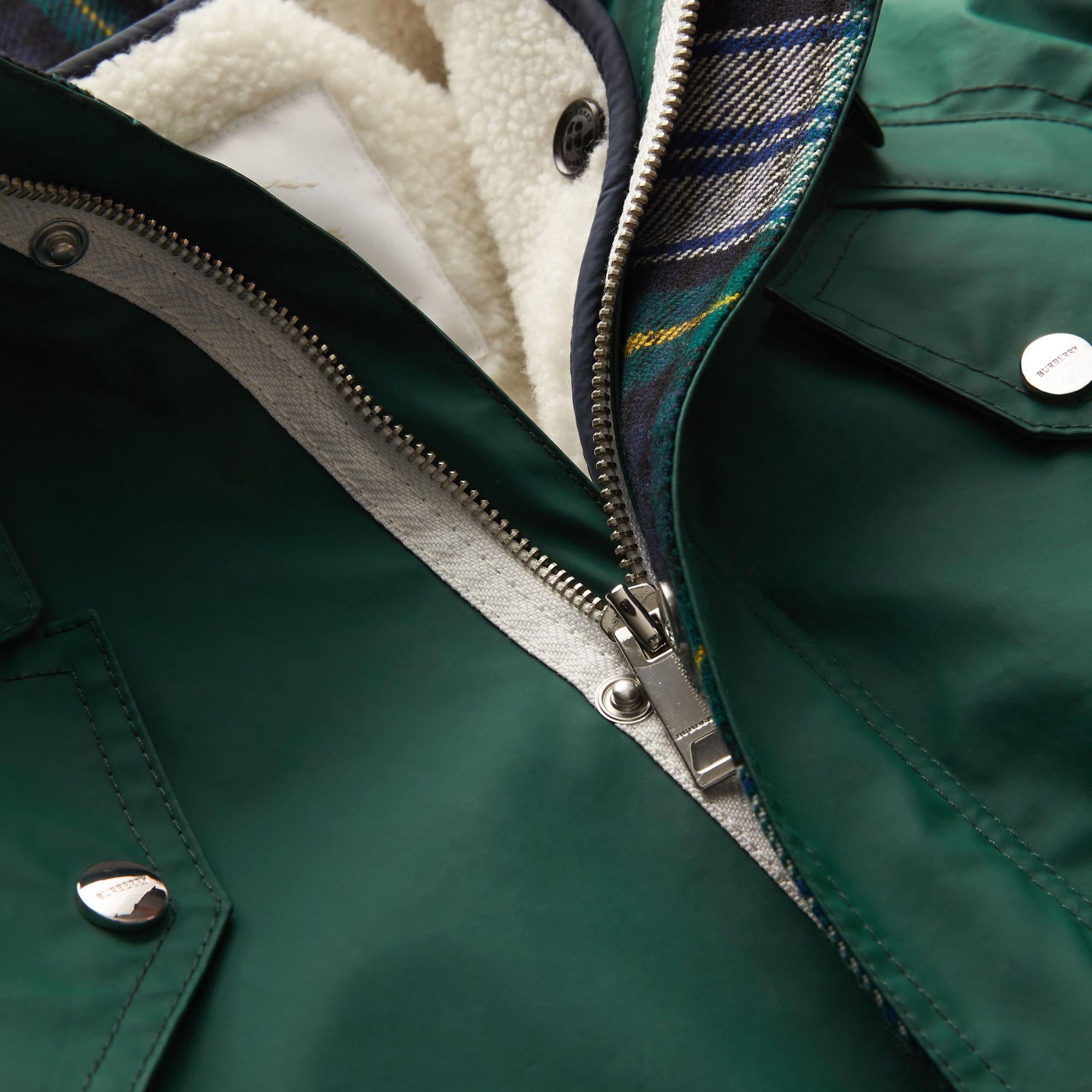 FOREST GREEN Parka à capuche en coton mélangé avec gilet intérieur amovible