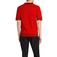 BRIGHT RED Polo en jersey de coton à bordures contrastantes