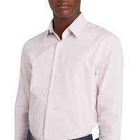 BURGUNDY Chemise slim en popeline de coton rayée