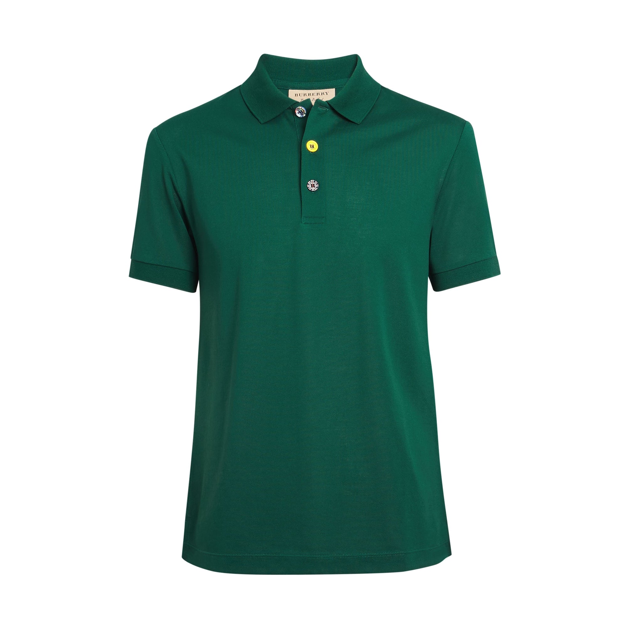 OPAL GREEN Polo en piqué de coton avec boutons peints
