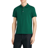 OPAL GREEN Polo en piqué de coton avec boutons peints