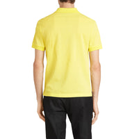 VIBRANT LEMON Polo en piqué de coton avec boutons peints
