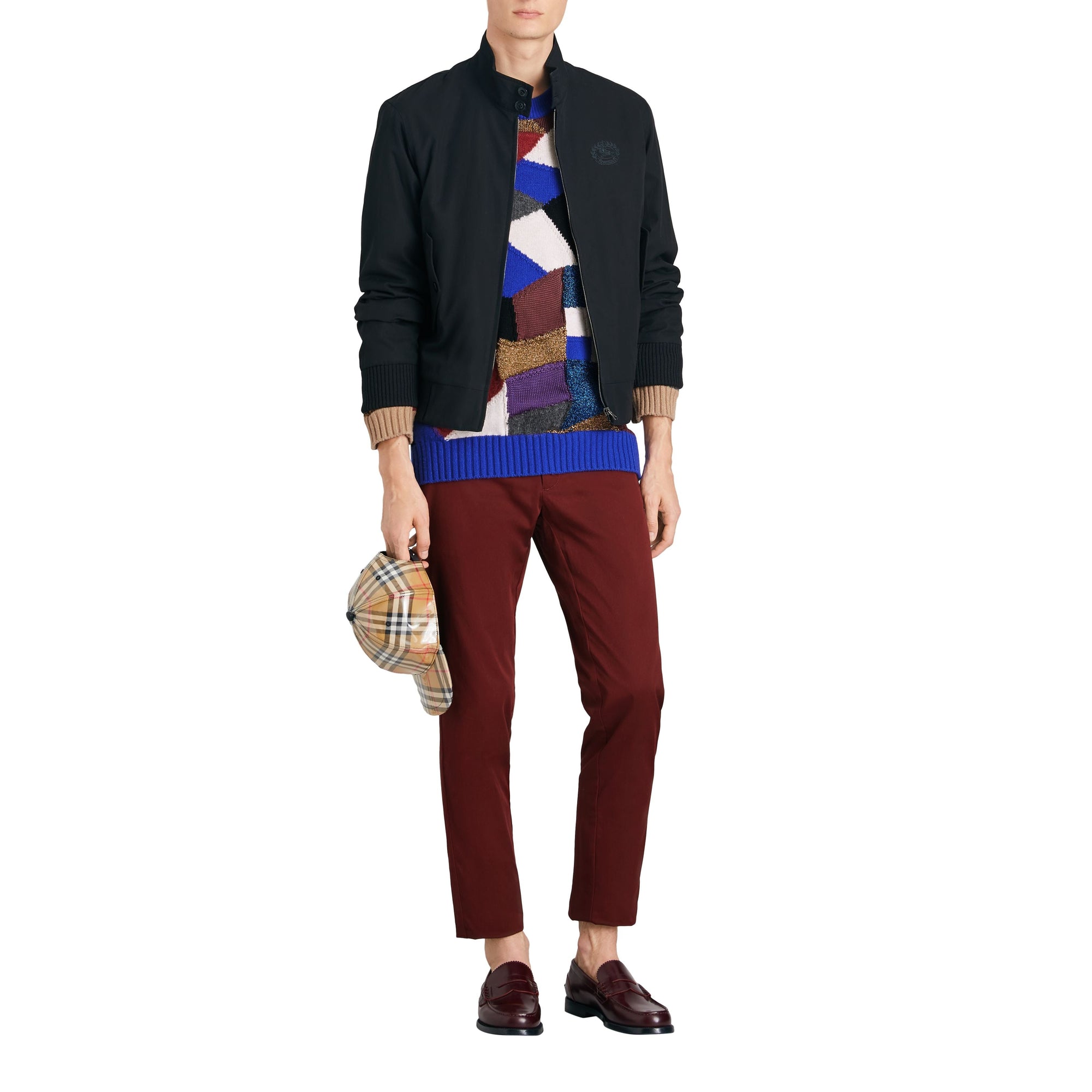 DARK CRIMSON Pantalon chino slim en coton