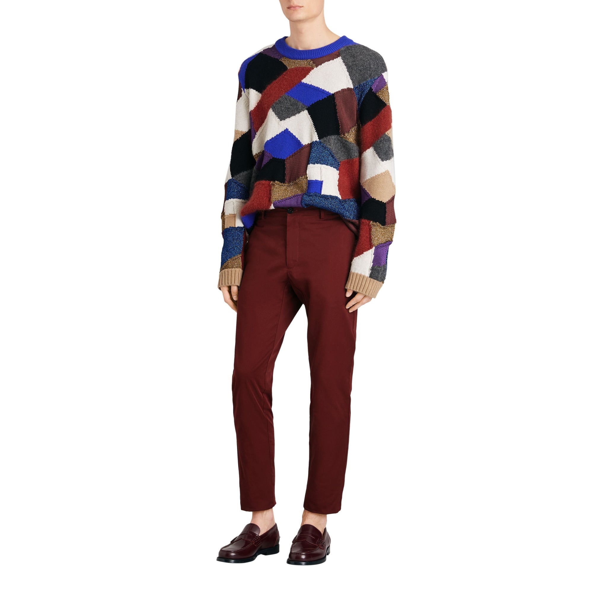 DARK CRIMSON Pantalon chino slim en coton