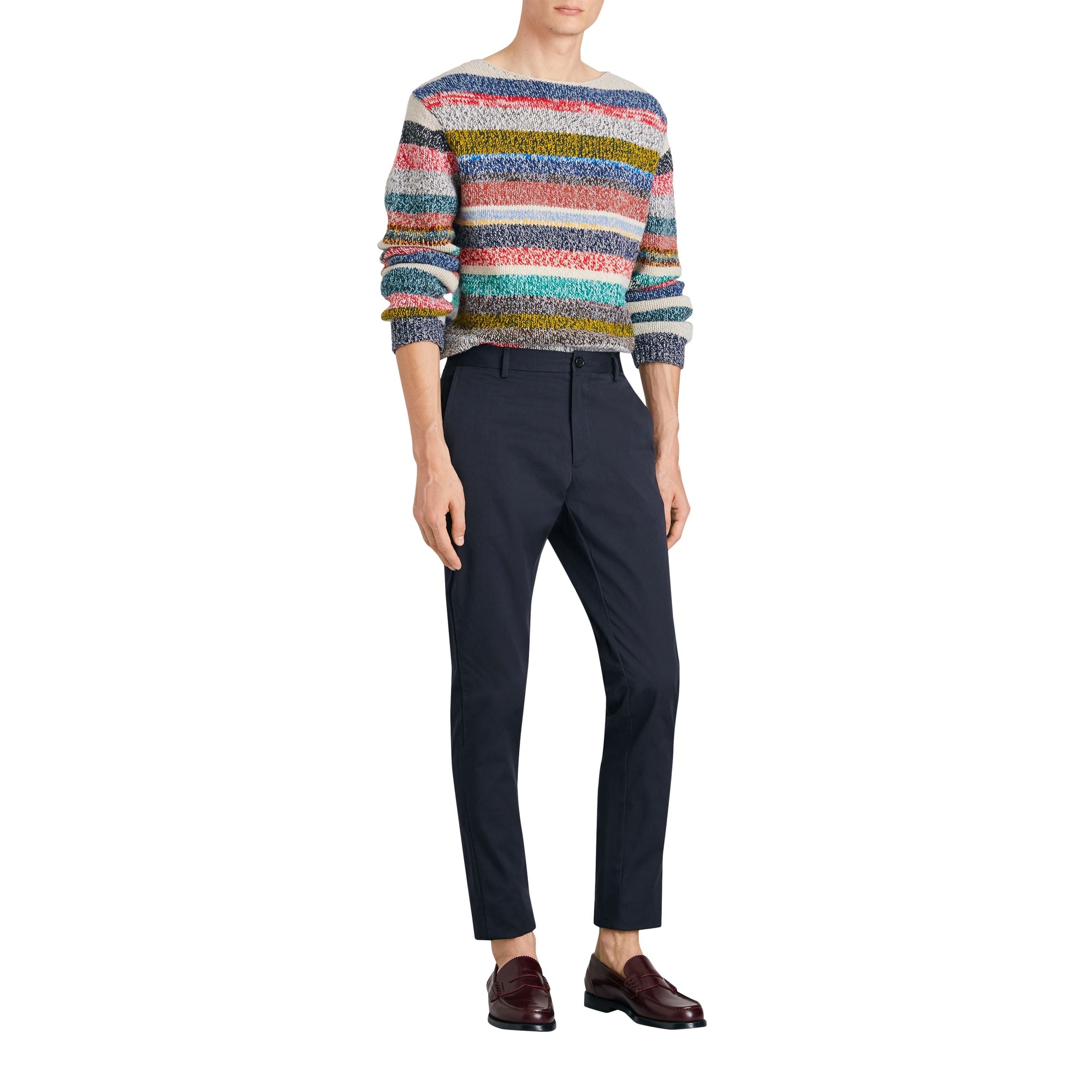 NAVY Pantalon chino slim en coton