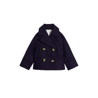 NAVY Caban court en laine