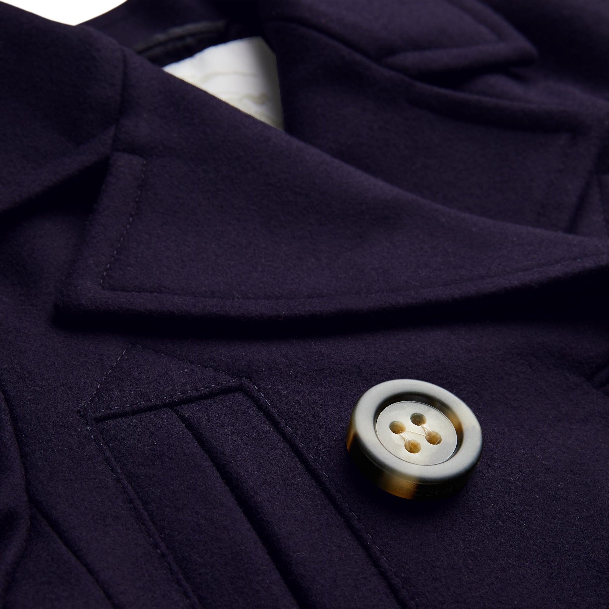 NAVY Caban court en laine