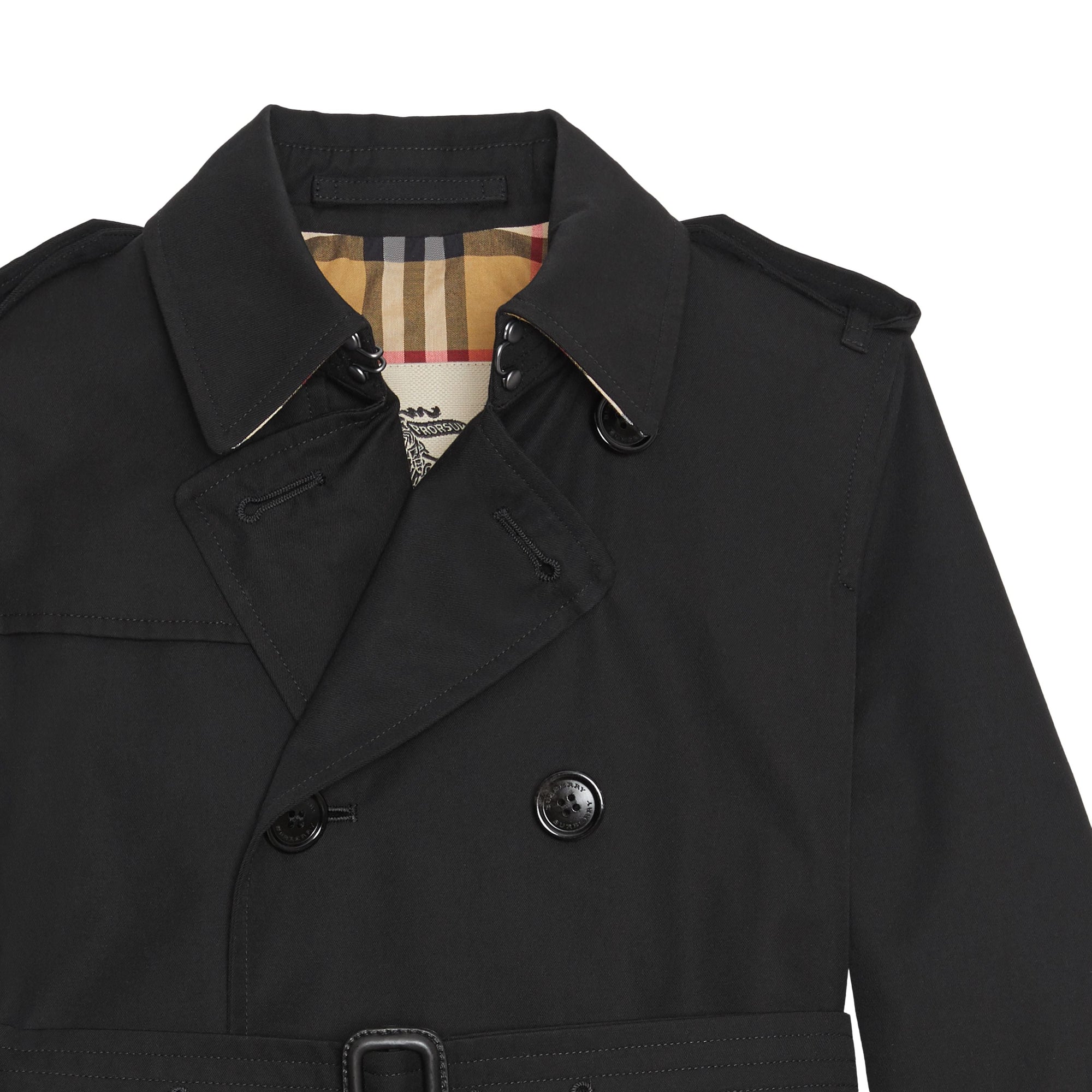 BLACK Trench en gabardine de coton