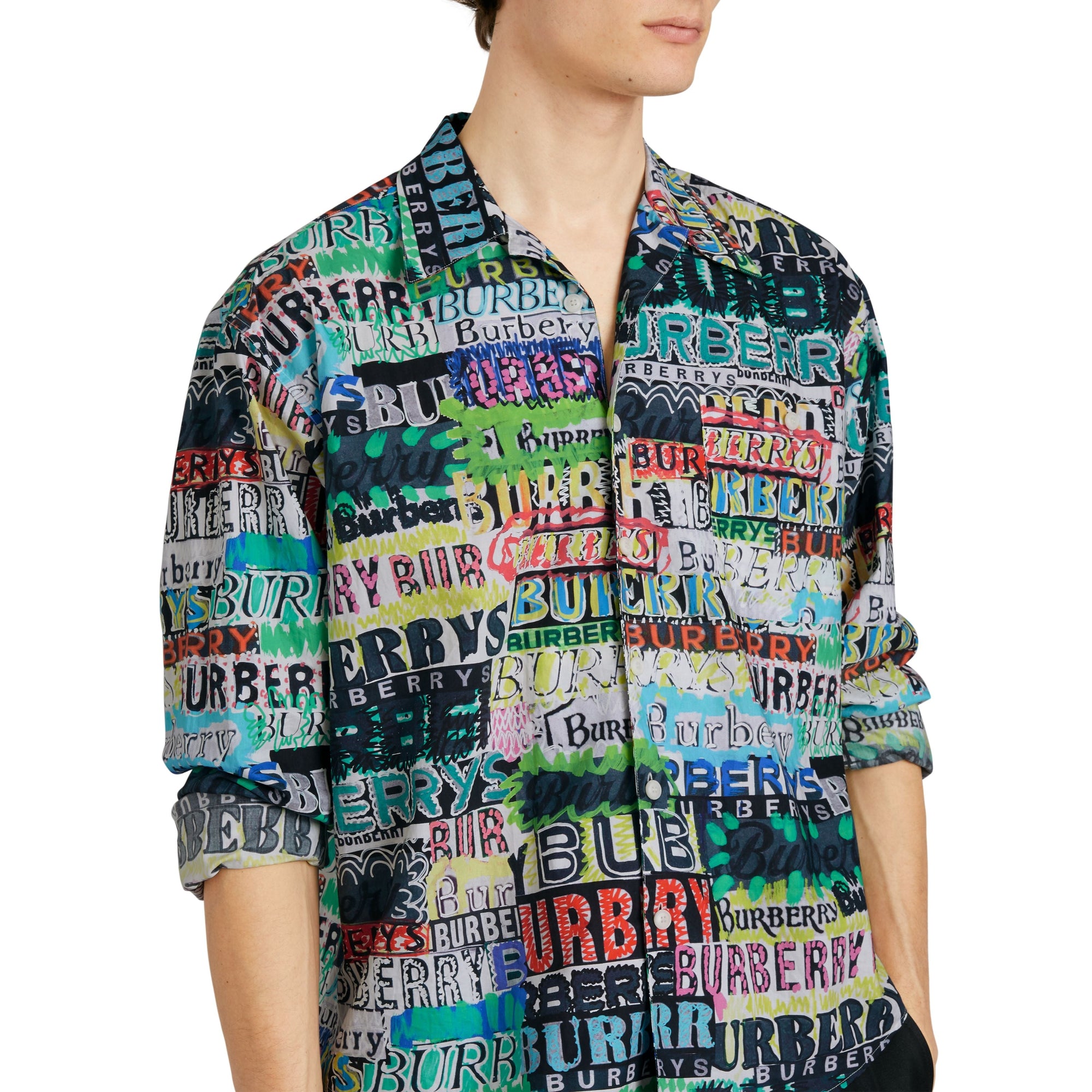 BRIGHT GREEN IP PTN Chemise en coton à imprimé tagué
