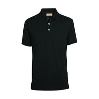 BLACK Polo en piqué de coton avec boutons peints