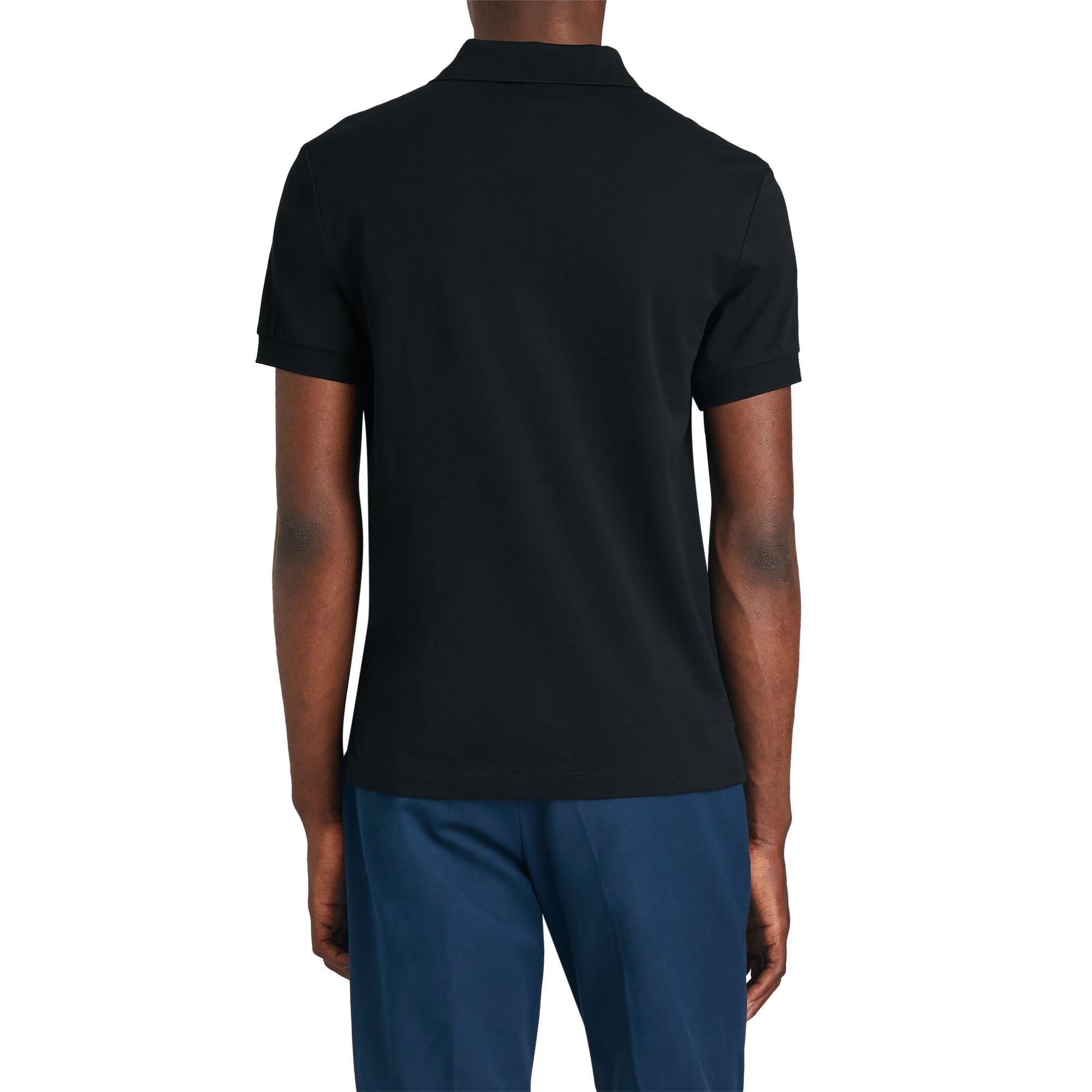 BLACK Polo en piqué de coton avec boutons peints