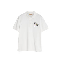 WHITE Polo en piqué de coton avec triple logo d'archive