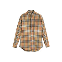 ANTIQUE YEL IP CHK Chemise à col boutonné en coton à motif Vintage check