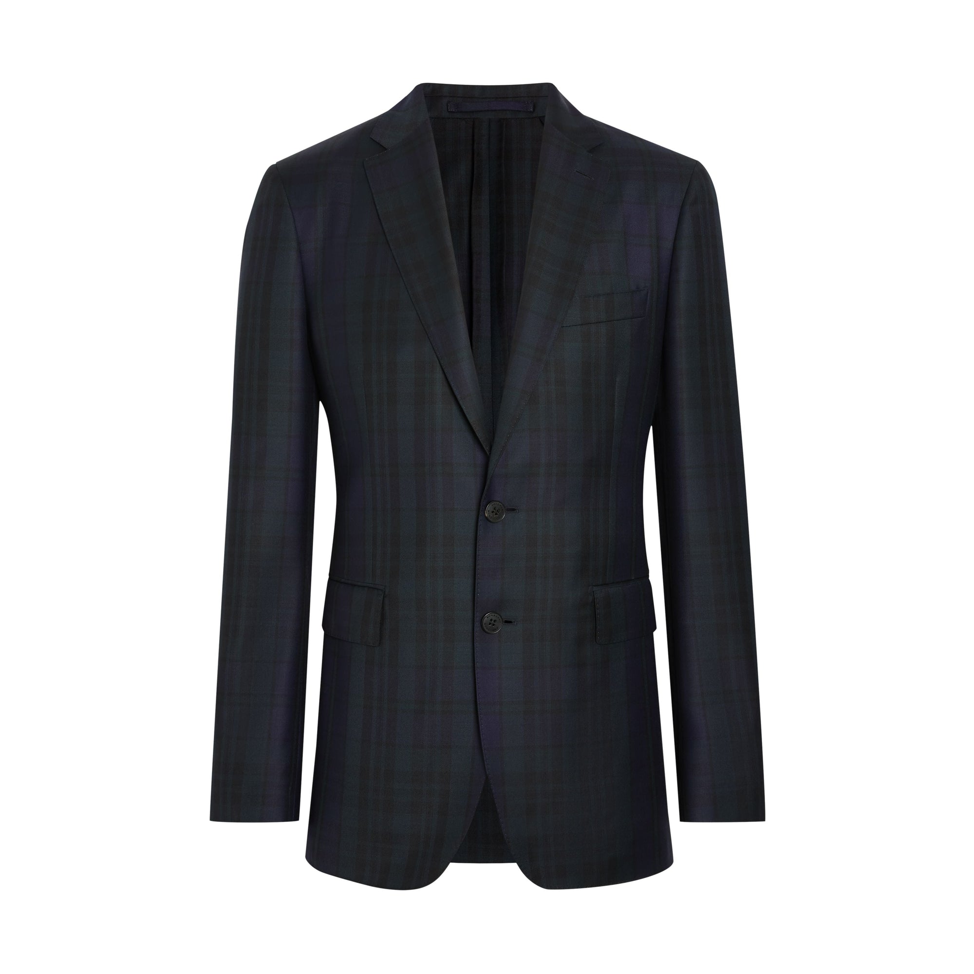 NAVY Costume de coupe Soho en sergé de laine tartan