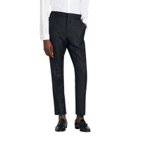 NAVY Costume de coupe Soho en sergé de laine tartan