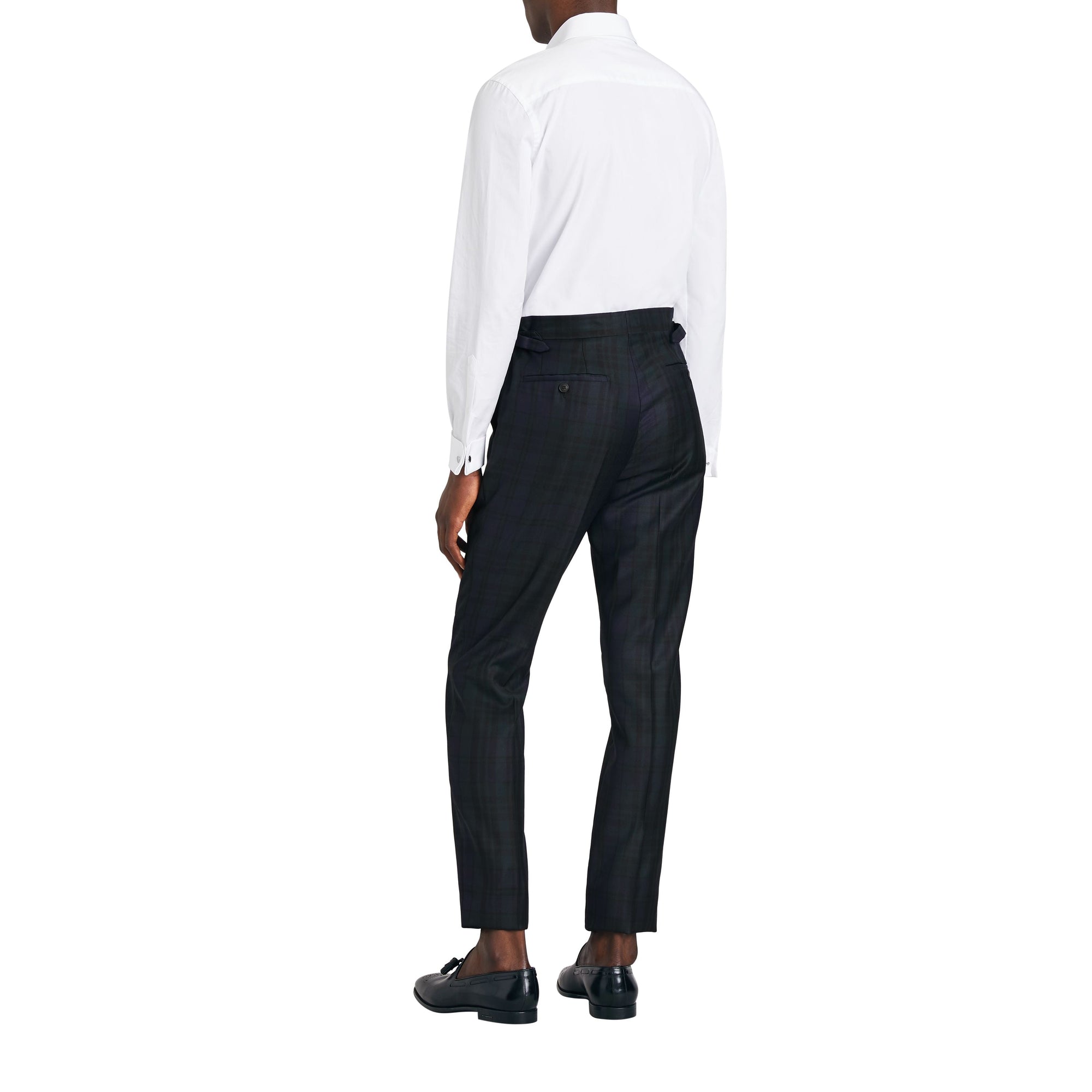 NAVY Costume de coupe Soho en sergé de laine tartan