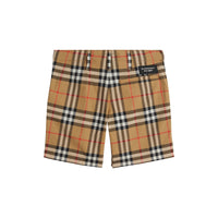 Short habillé en coton à motif Vintage check - Jaune Antique